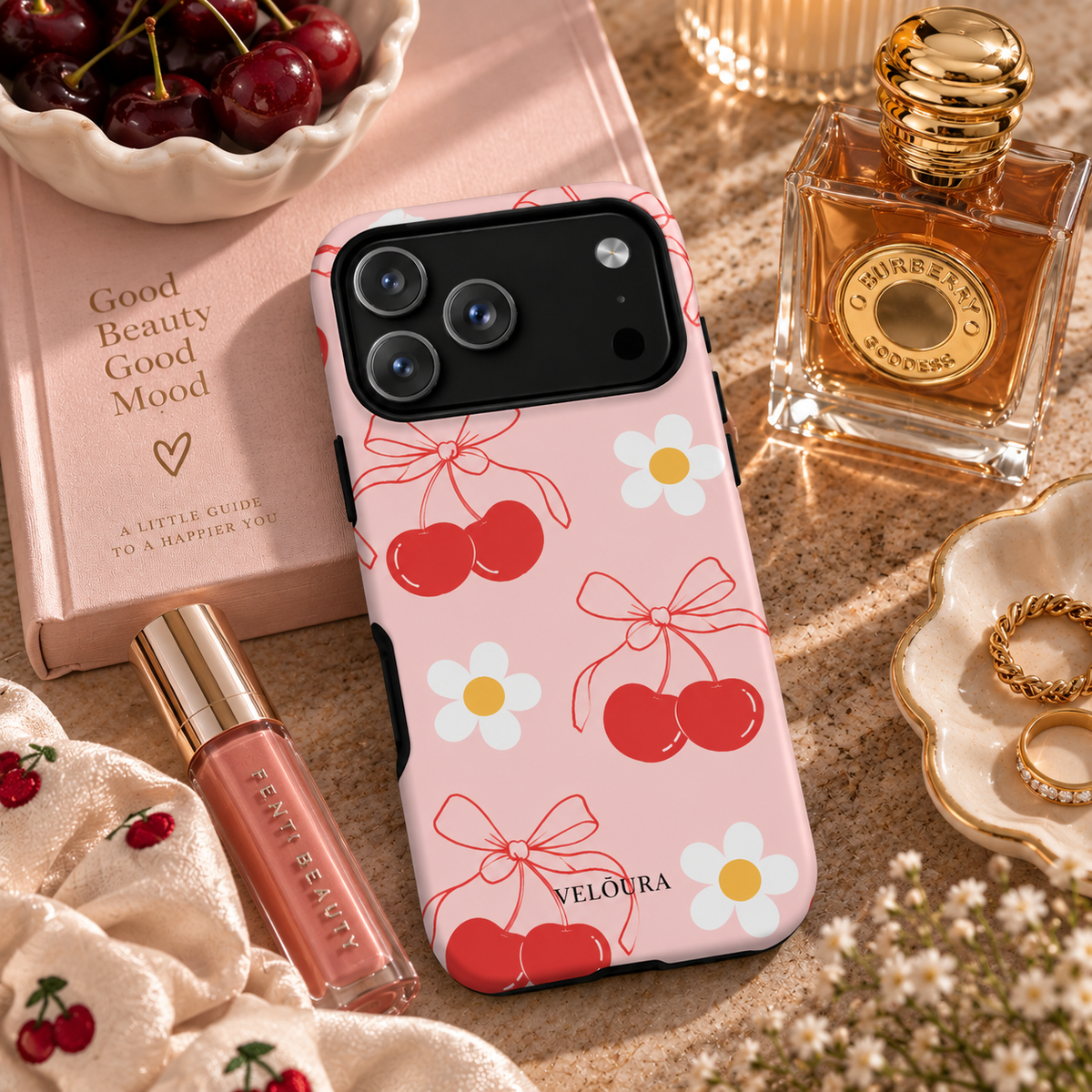 Blush Cherry Daisy - iPhone