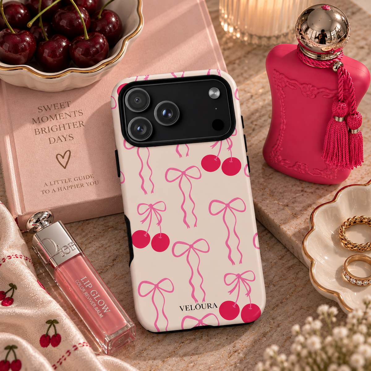 Cherry Kiss Bow - iPhone