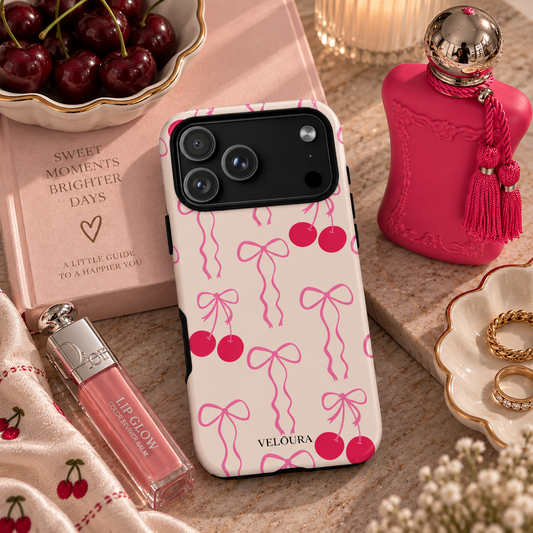 Cherry Kiss Bow - iPhone