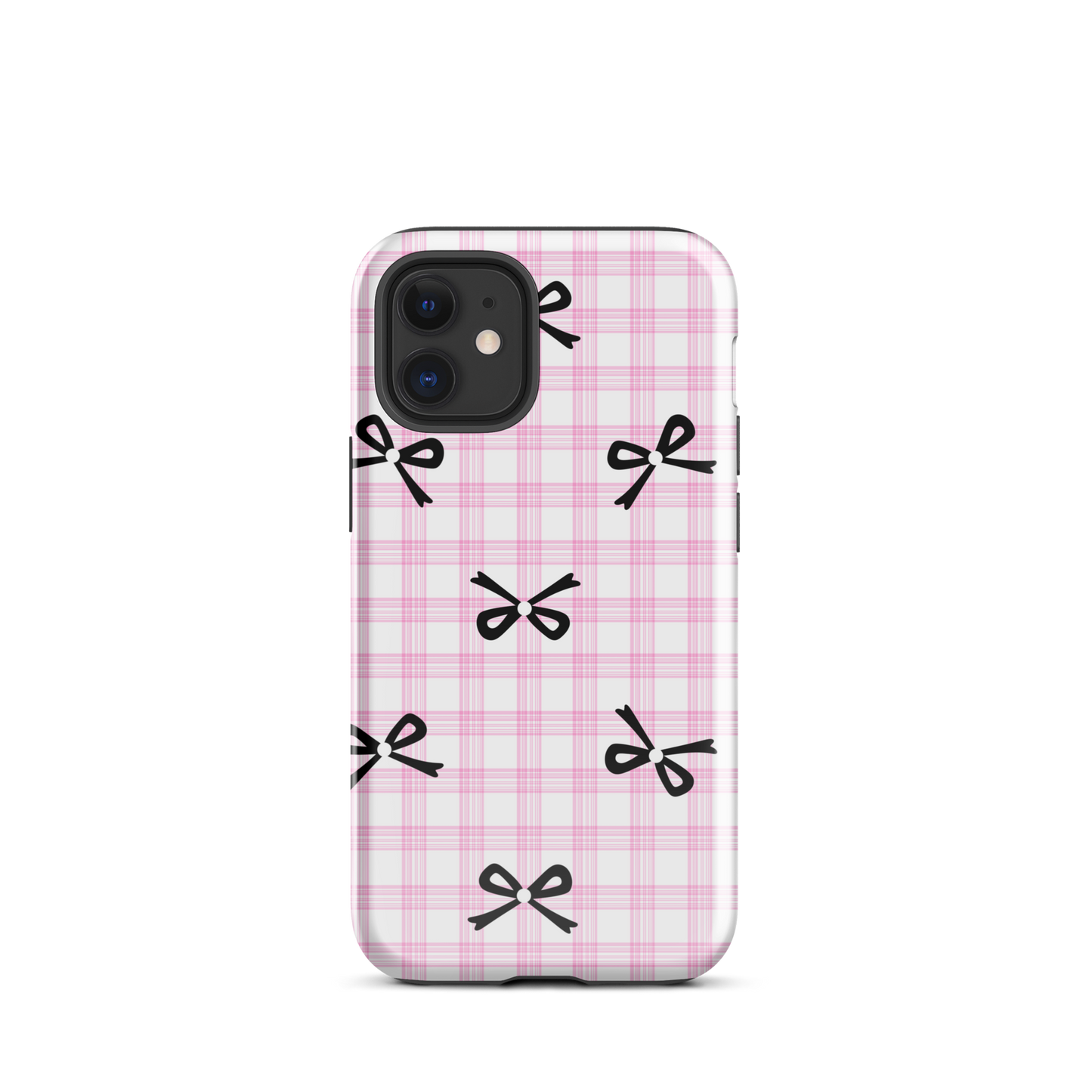 Blush Tartan Bow - iPhone