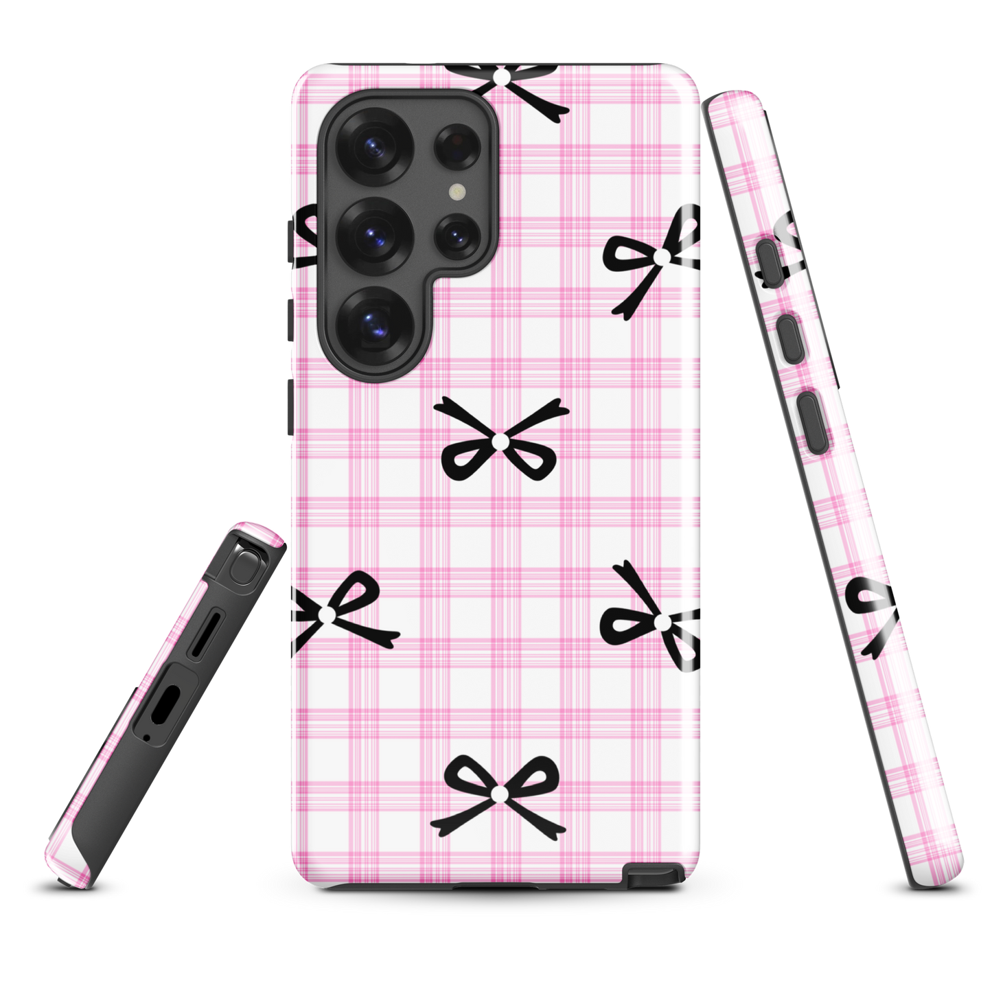 Blush Tartan Bow - Samsung